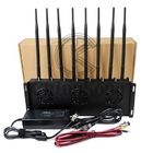 Mobile Office Cell Phone Signal Jammer , 3G 4G Cell Phone Signal Blocker Device 8 Antennas