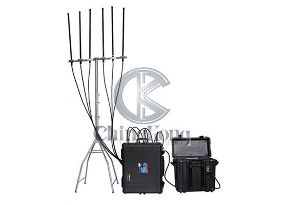 6 Bands 300W Blocking Up To 300m High Power Portable 5G Signal Jammer
