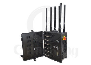 Portable Military Convoy Bomb Jammer Output Power 300W 4GLTE Cell Phone Signal Interrupter